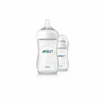 Бутылочка для кормления Avent Natural SCF693/27, 260 мл, 2 шт. прозрачная